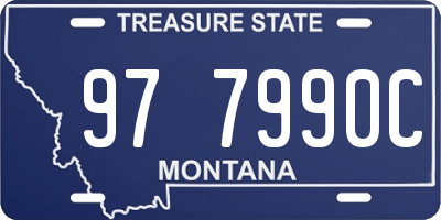 MT license plate 977990C