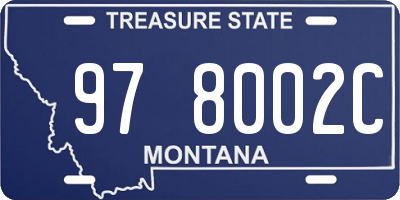 MT license plate 978002C