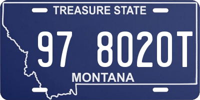 MT license plate 978020T