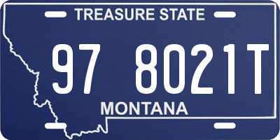 MT license plate 978021T