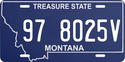 MT license plate 978025V