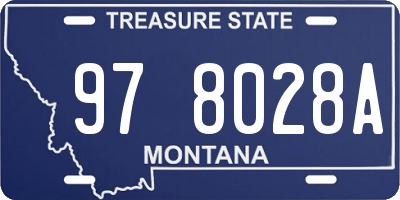 MT license plate 978028A