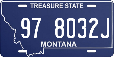 MT license plate 978032J