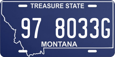 MT license plate 978033G