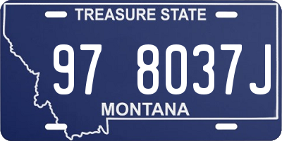 MT license plate 978037J