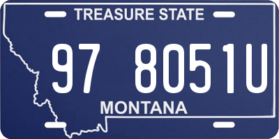 MT license plate 978051U