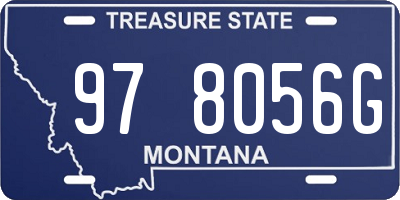 MT license plate 978056G