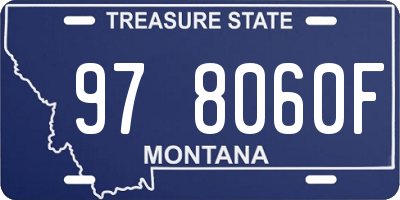 MT license plate 978060F