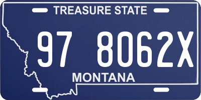 MT license plate 978062X