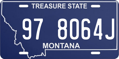MT license plate 978064J