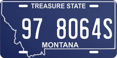 MT license plate 978064S