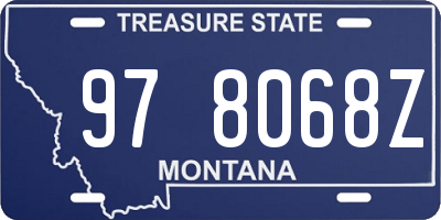 MT license plate 978068Z
