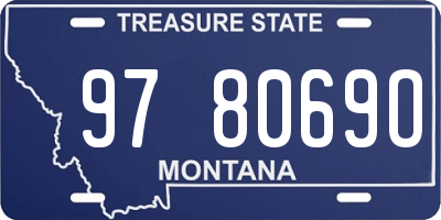 MT license plate 978069O
