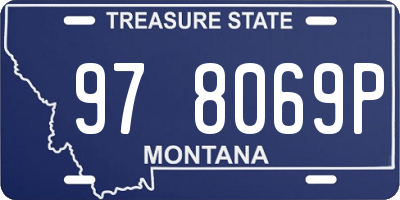 MT license plate 978069P