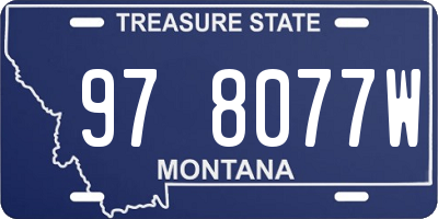 MT license plate 978077W