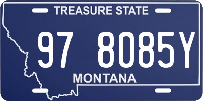 MT license plate 978085Y