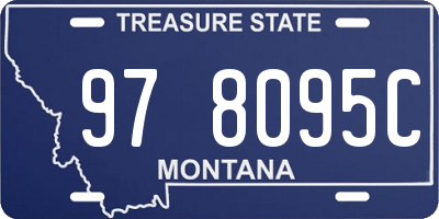 MT license plate 978095C