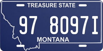 MT license plate 978097I