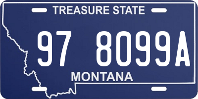 MT license plate 978099A