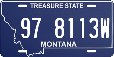 MT license plate 978113W