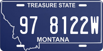 MT license plate 978122W