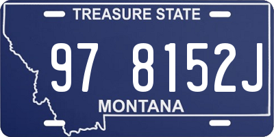 MT license plate 978152J