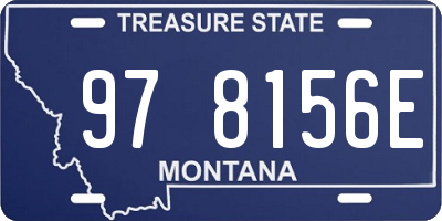 MT license plate 978156E