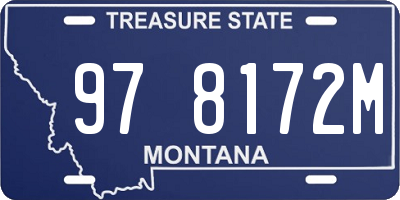 MT license plate 978172M