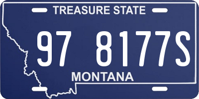 MT license plate 978177S