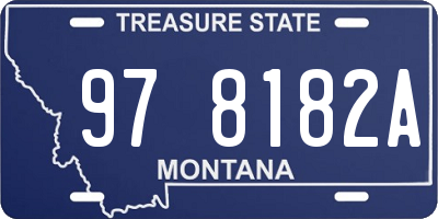 MT license plate 978182A