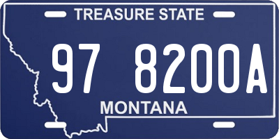 MT license plate 978200A