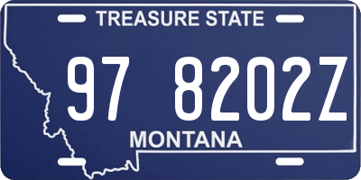 MT license plate 978202Z