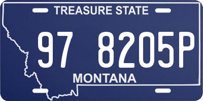 MT license plate 978205P