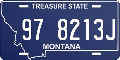 MT license plate 978213J