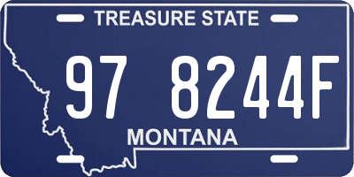 MT license plate 978244F