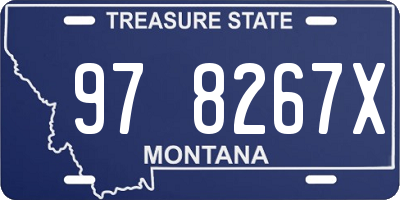 MT license plate 978267X