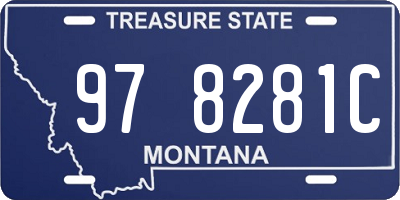 MT license plate 978281C