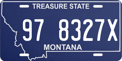 MT license plate 978327X