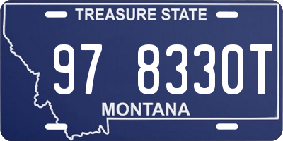 MT license plate 978330T