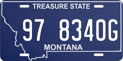 MT license plate 978340G