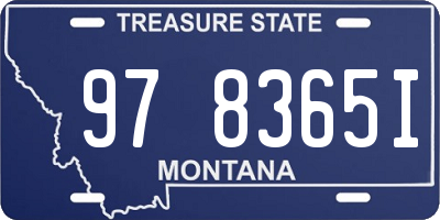 MT license plate 978365I
