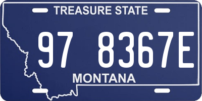 MT license plate 978367E
