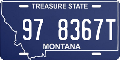MT license plate 978367T