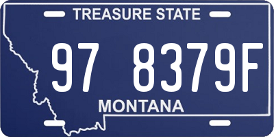 MT license plate 978379F