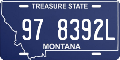 MT license plate 978392L