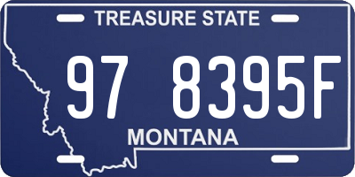 MT license plate 978395F
