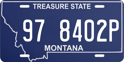 MT license plate 978402P