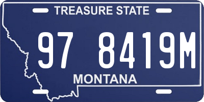 MT license plate 978419M
