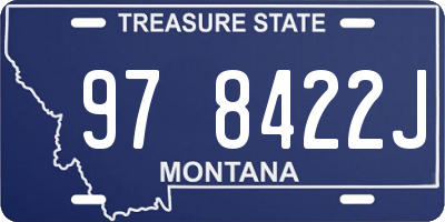 MT license plate 978422J
