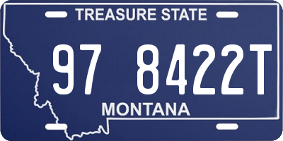 MT license plate 978422T